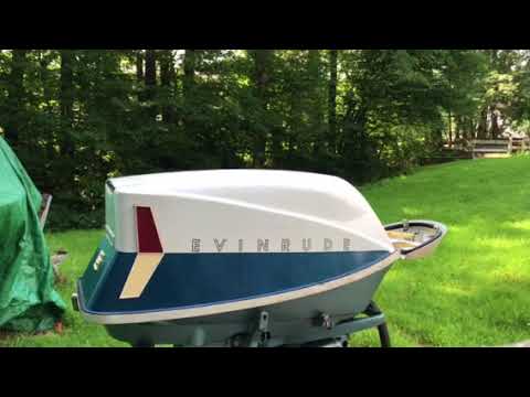 1962 Evinrude 28 HP Speeditwin - YouTube