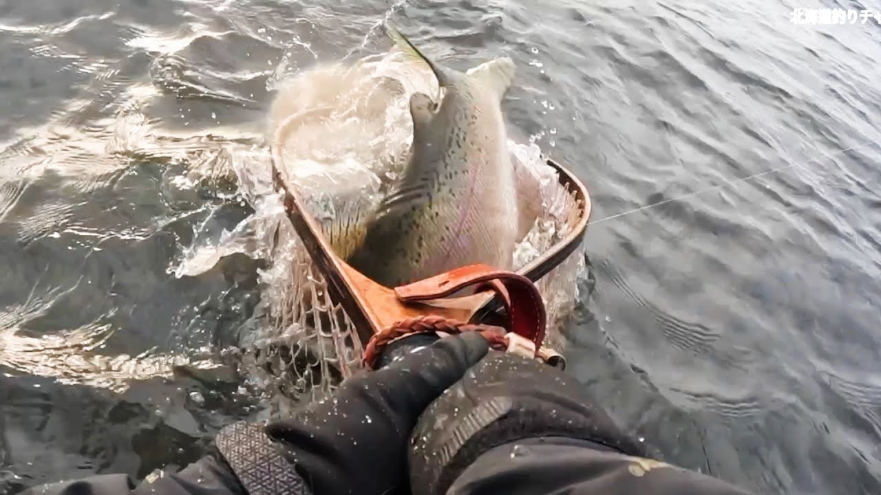 冬の洞爺湖〜とんでもないのがネットイン