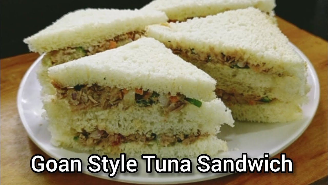 Сэндвич с тунцом в гоанском стиле | Быстрый и простой рецепт сэндвича с тунцом | 