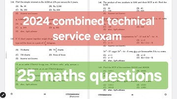 2024 TNPSC combined technical service exam aptitude 25 questions detail explanation