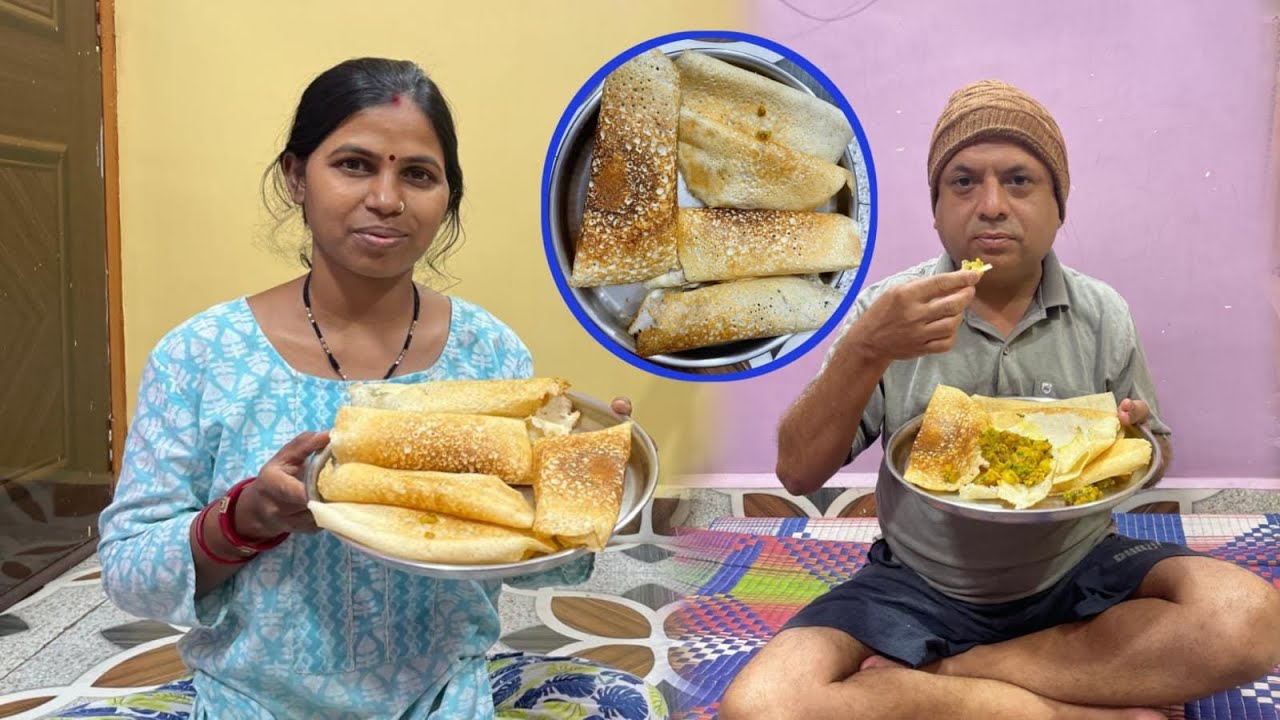 Pahlibar Banayi South Indian Dish Dosa 😮🤤￼￼￼