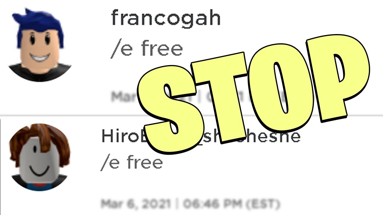 Roblox /e free needs to STOP (it works?) YouTube