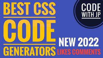 Best CSS Code Generators || CODE WITH JP ||