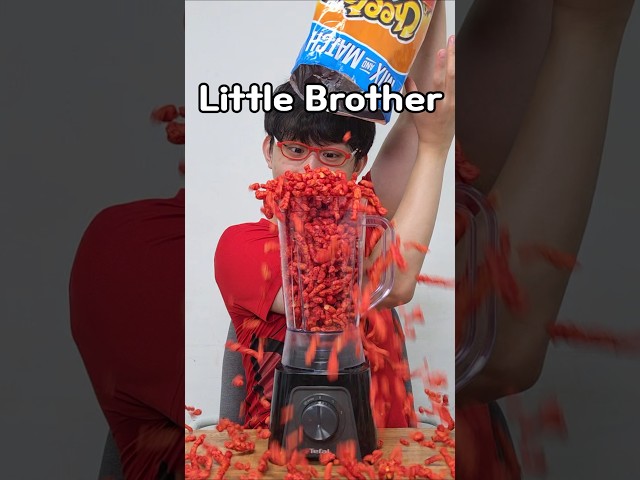 동생이랑 치토스 나눠먹을 때????