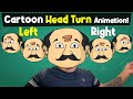 2D Animation Head Turn Animation (Class87) ll Cartoon Animation ll 2D Design