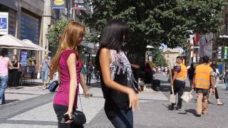 Pretty brunette girl Images, Dance dance in sunshine day!