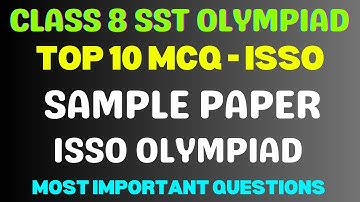 Class 8 ISSO Social Science 2026 Olympiad Sample Paper MCQ | Class 8 Olympiad MCQ #olympiad2026