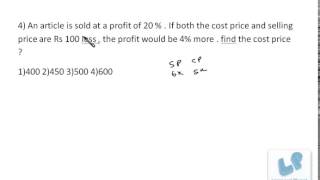 Profit And Loss Tricks Math Video Lectures For Competitive Exams