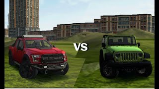Ford raptor vs Jeep wranglier | Extreme car driving simulator screenshot 3
