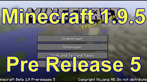 Minecraft 1.9.5 Pre Release 5 + Download Link