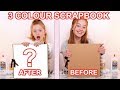 TWIN TELEPATHY 3 COLOR PAINT & PAPER *DIY Scrapbook Makeover Challenge | Sis Vs Sis| Ruby and Raylee