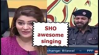 SHO Singing In TV Show Khabardar With Aftab Iqbal✔