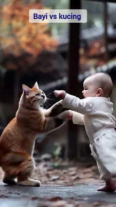 kucing lucu vs bayi lucu # kucinglucu #bayilucu