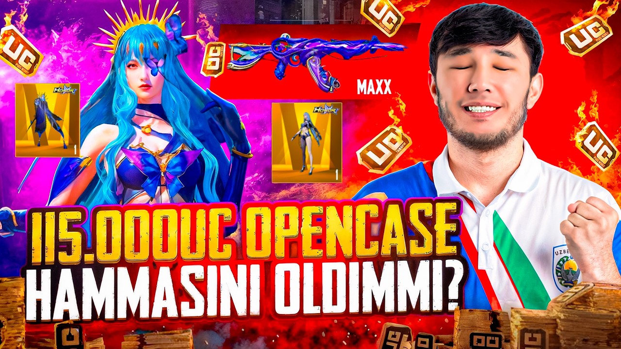 😎115.000 UC OPEN KEYS DODASI😱HAMMASINI OLDIMMI? -  PUBG MOBILE !!!
