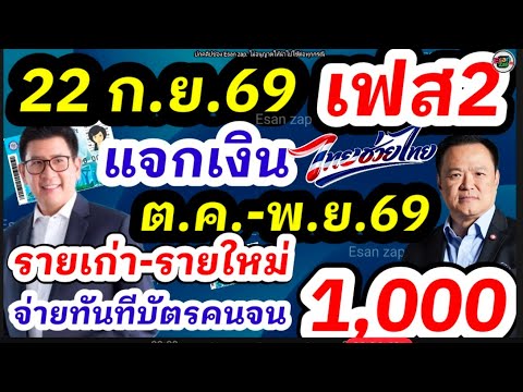 "Thai Helping Thais Plus" Cash Handout: Are State Welfare Cardholders Eligible? The Ministry of F...