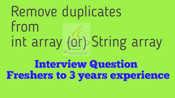 removing duplicates in int array or string array | by  Java concepts by Jay tutorial |  by Jay |