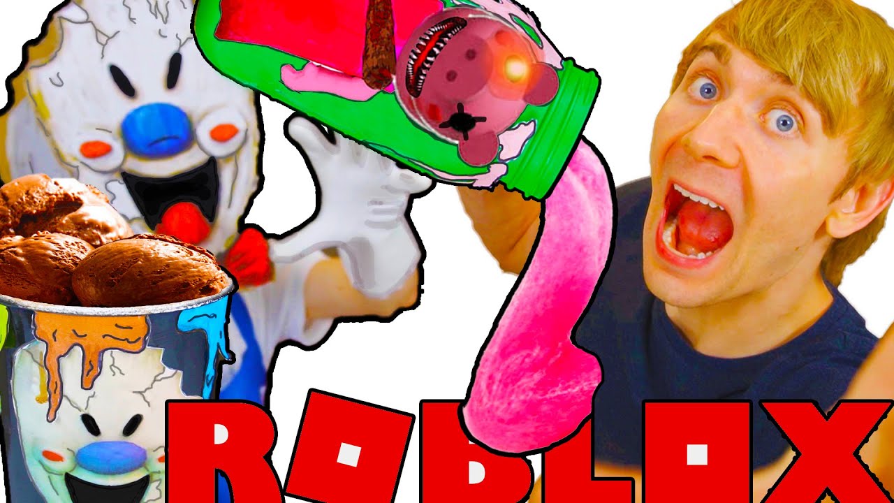 Do Not Drink Piggy Or Eat Ice Scream Real Life My First Time Playing Roblox Escape Piggy Rod Youtube - baldi eats his cereal roblox no audio