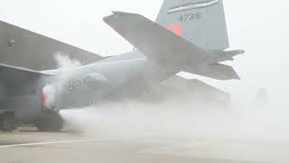 302nd Airlift Wing MAFFS (Modular Airborne Firefighting System) Water Test Fire
