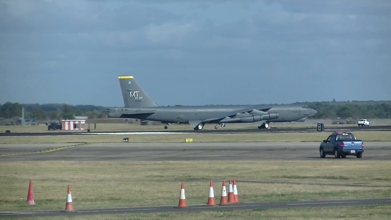 RAF Mildenhall B52 departure 17/9/2019 YouTube