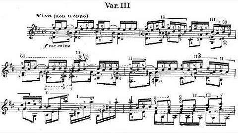 Alexandre Tansman: Variations on a Scriabin Theme, for guitar (Score video)