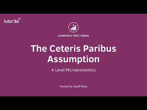 Vídeo: Quins factors es mantenen constants quan s'utilitza el supòsit ceteris paribus?