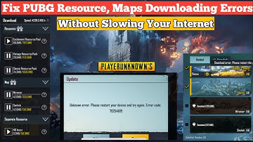 PUBG Mobile Map and Outfit Downloading Problem Fixed | How to Download Resources Pack | Login fail