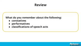 UMDC|Eng. 1S|Unit 6 - Lesson No. 1-3|Speech  Acts
