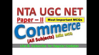 UGC NET PAPER 2 Commerce Important MCQs 2023 | Commerce MCQs | commerce objective book