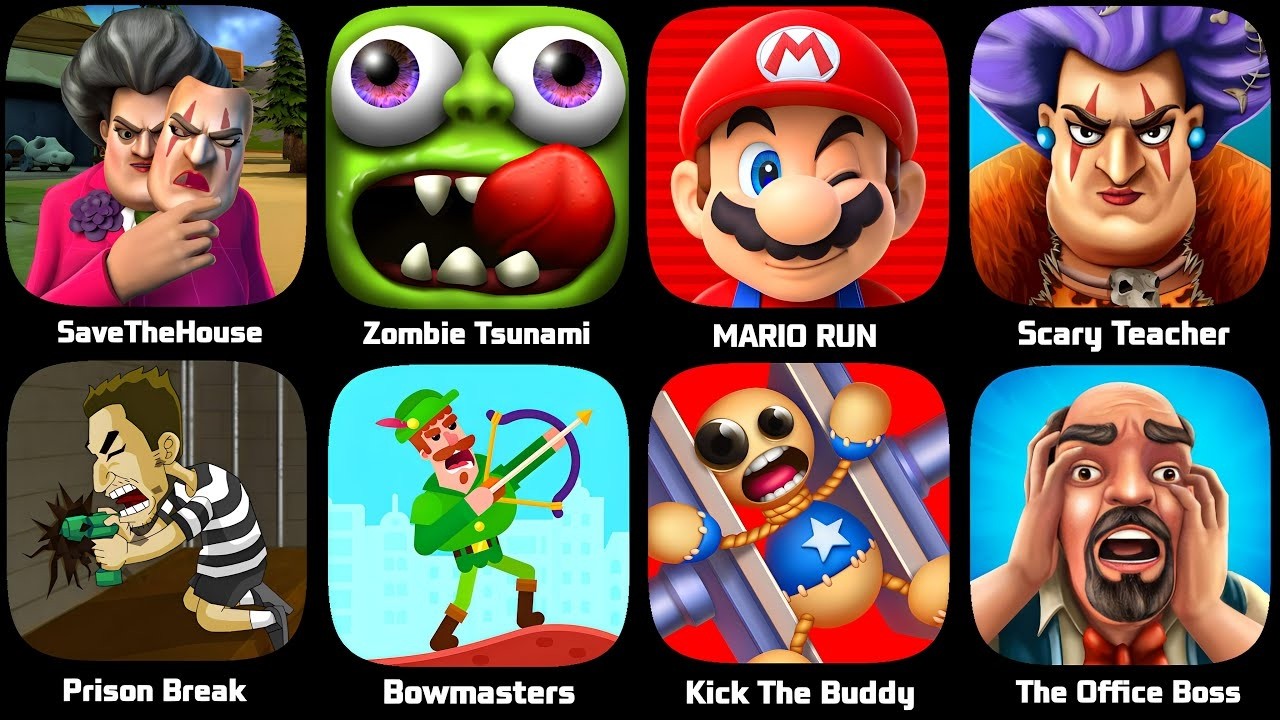 Gramic Monster Scary survival,Kick The Buddy,Minecraft,Emoji Puzzle,Survival Story,Bowmasters,HCR 2