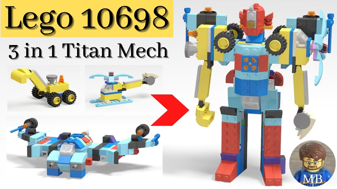 bevægelse Pub tyran Lego Classic 10698 - 3 in 1 Titan - DIY instruction - 10698 building ideas  - YouTube