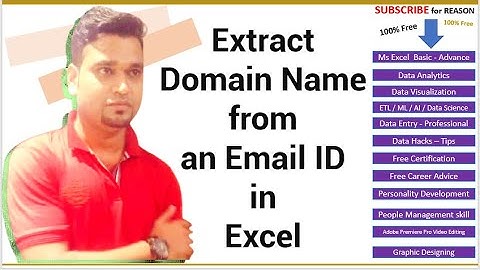 Extract Domain Name from an Email ID in Excel