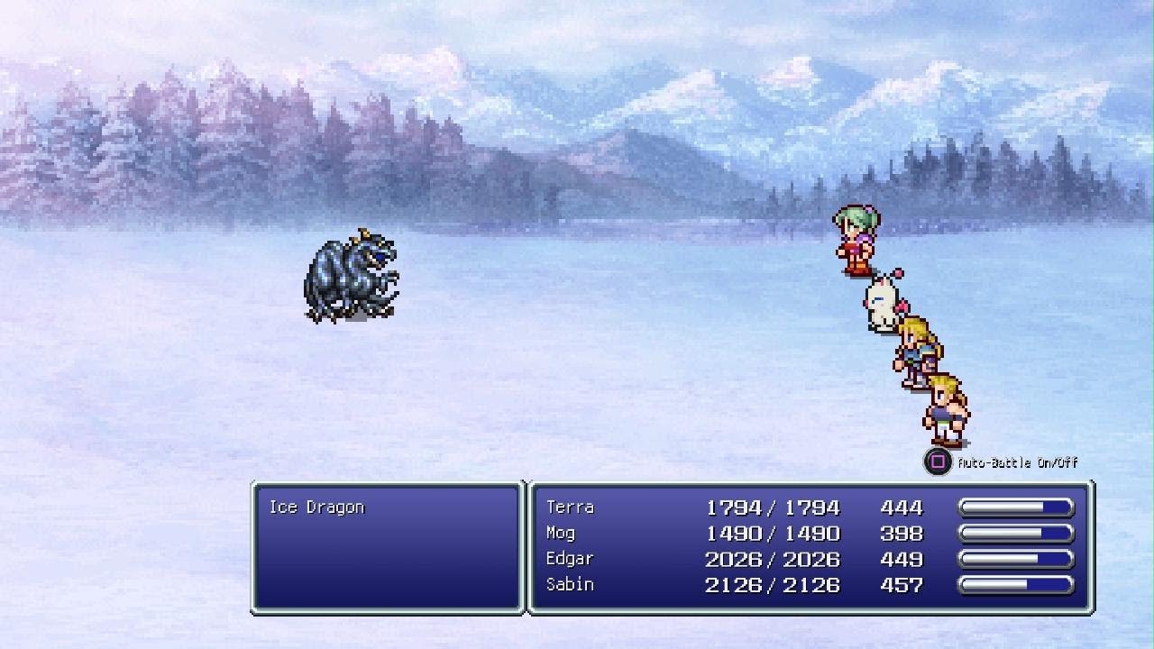 FINAL FANTASY VI Ice Dragon Boss Fight