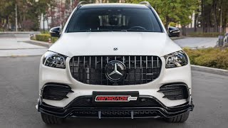 Mercedes-Benz GLS 167 satin white with full Renegade Design gloss black body kit