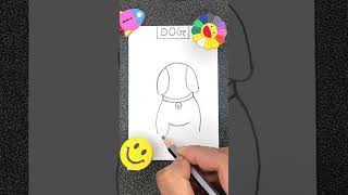 Easy Dog drawing #dogvideos #drawingideas #drawing