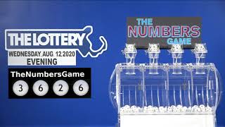 Evening Numbers Game Drawing: Wednesday August 12, 2020