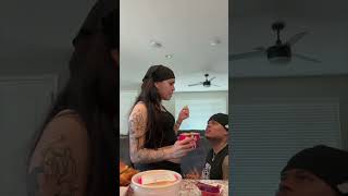 TOUCHING PREGNANTS GF FOOD TO SEE HER REACTION! 😭