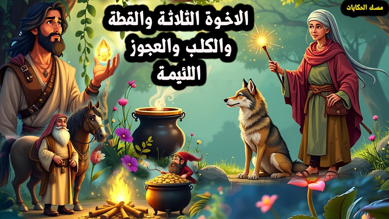 قصة الرجل الذكى والعجوز الداهية  وسر الشعرة العجيبة والحطاب الفقير وجرة الذهب من القصص الخيالية