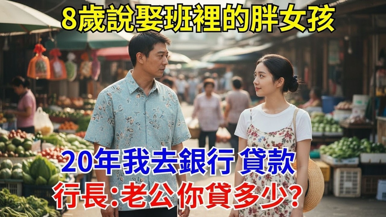 8歲我說娶班裏的胖女孩，20年後我去銀行貸款，行長：老公 你要貸多少？#原創#情感#情感故事#故事#爽文#奇聞#為人處世#生活經驗
