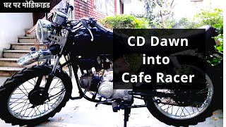 Indian Bike Code: Hero Honda CD Dawn Modified into Cafe Racer at Home | घर पर मोडिफ़ाइ की हीरो होंडा