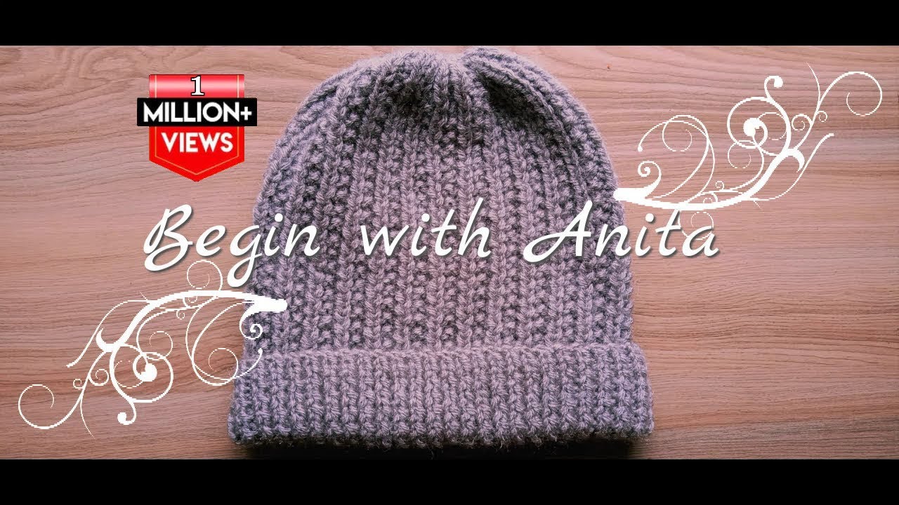 Tutorial 94 cap knitting for beginners/ बड़ों के लिए आसान टोपी बुनाई