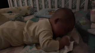 Baby Anderson Day 126 Part 1. Tue, 9 Oct 2018. Belly Time In The Morning.