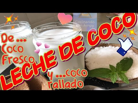 ✅(SUB)- LECHE DE COCO FRESCO Y COCO RALLADO, TOTALMENTE CASERO!