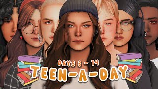 Teen-A-Day Challenge (Days 8-14) + CC List | Sims 4 Create A Sim