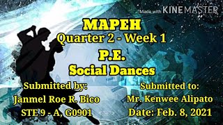 Social Dances Performance | Jive and Tango | Grade 9 - Mapeh P.E.