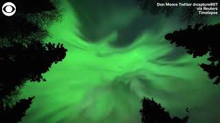 Timelapse footage of Northern Lights captured over Anchorage, Alaska