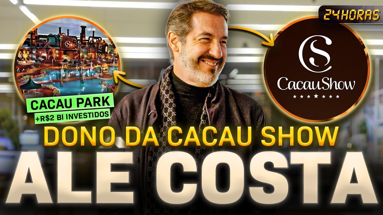 A ROTINA DO DONO DA CACAU SHOW | 24 HORAS COM ALÊ COSTA