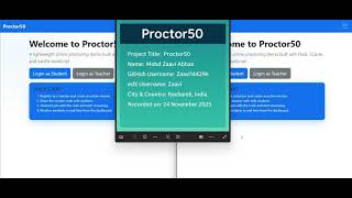 Proctor50 (CS50x Final Project)