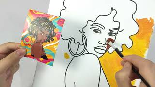 sip and paint at home kits for adults date night pre drawn canvas paint tutorials by VOCHIC