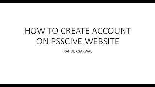How to Create Student Account on PSSCIVE