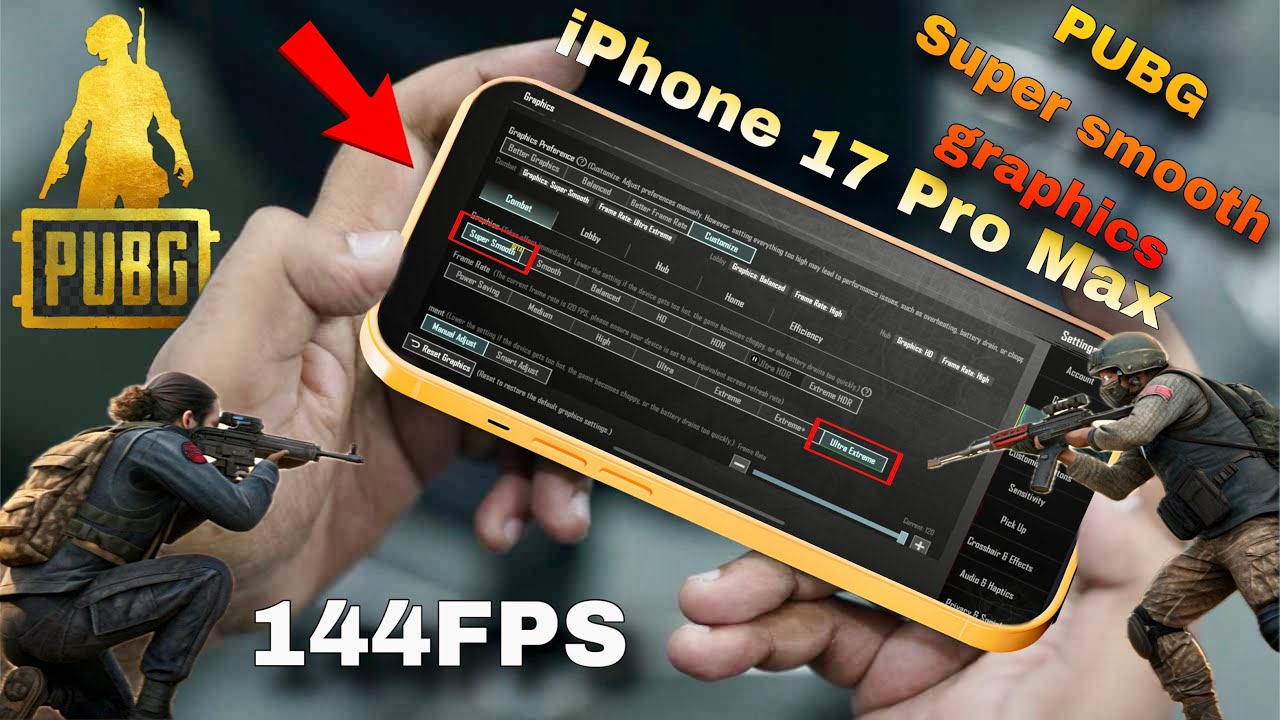 iPhone 17 Pro Max PUBG Super Smoot 120FPS Gaming Test - YouTube
